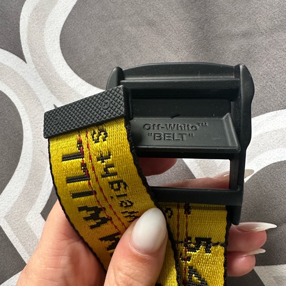OFFWHITE Classic Industrial Belt in yellow. main image 7